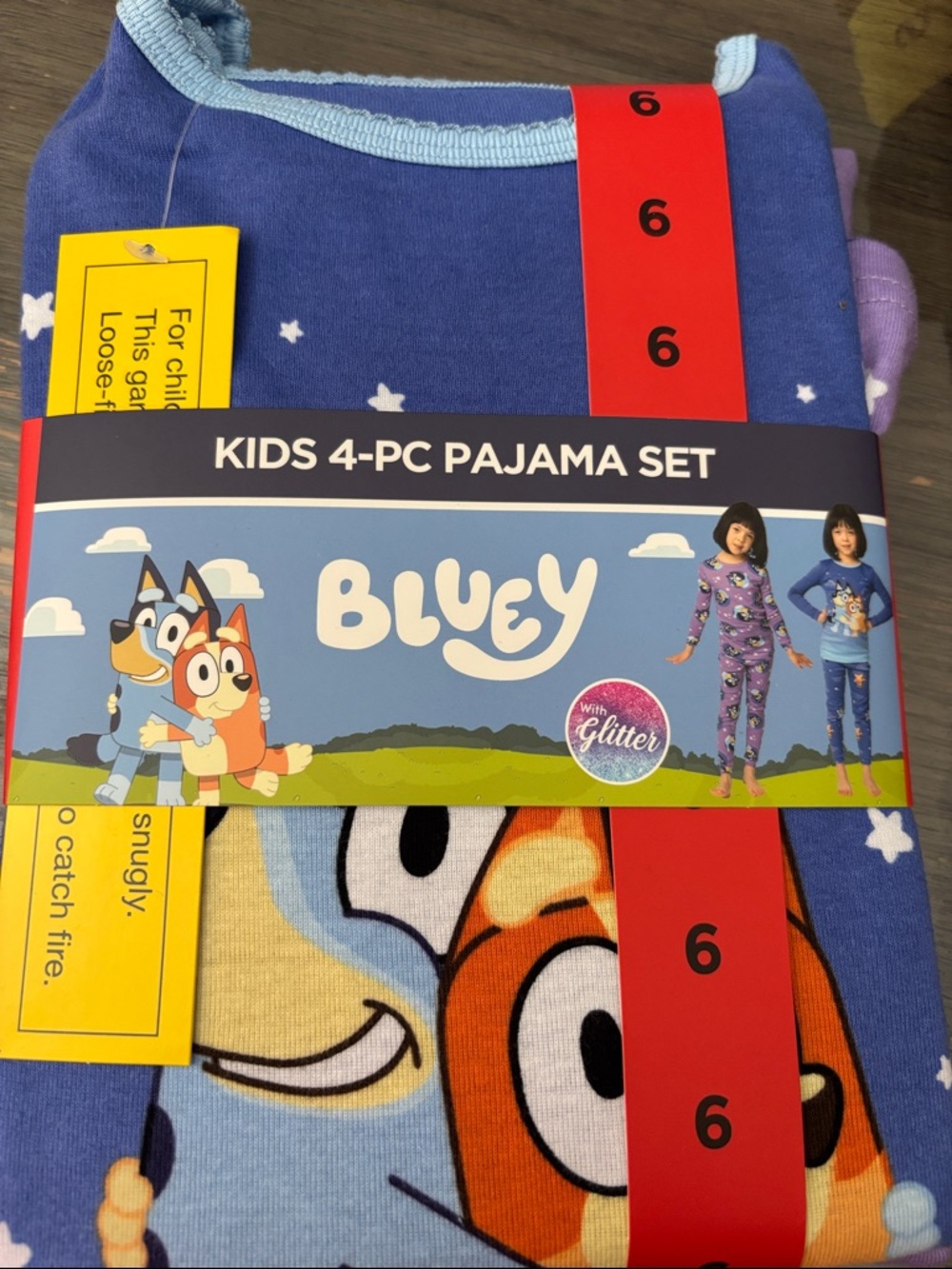 Bluey Kids 4-Piece Pajama Set - Blue